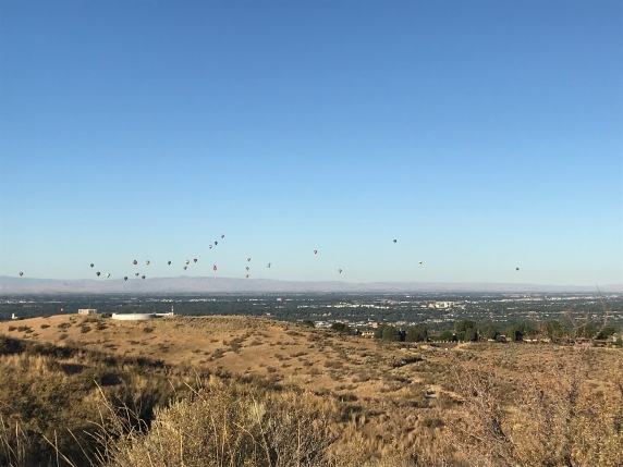 hot air balloons from the hills on a recent run